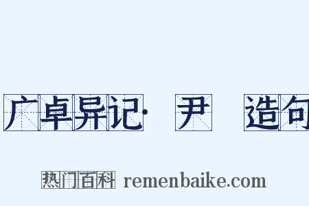 广卓异记·尹愔造句是什么意思的图片